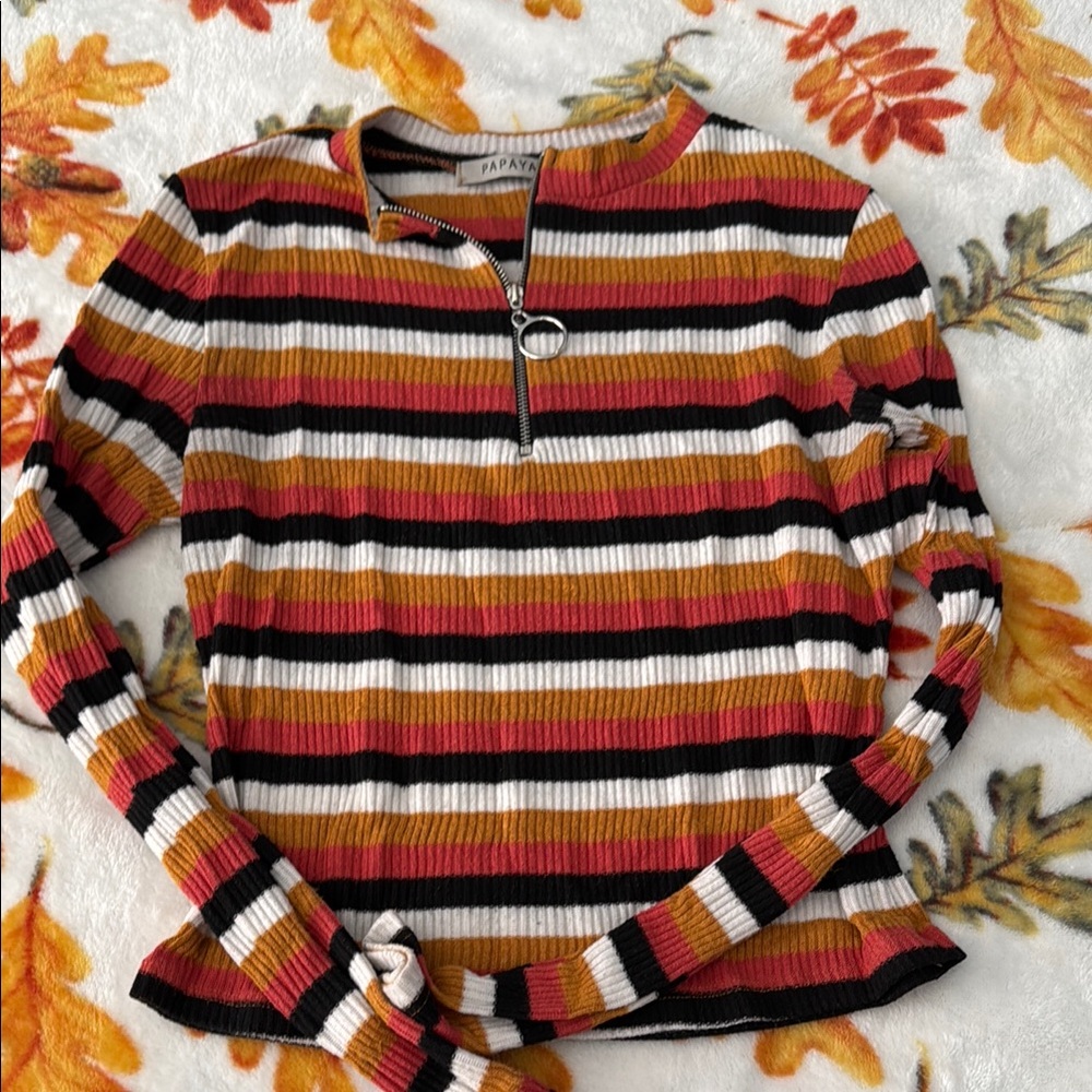 Paparazzi Striped Long Sleeve Top - Multicolor